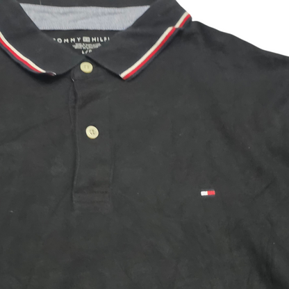 Playera Polo Tommy Hilfiger Grande L Negra