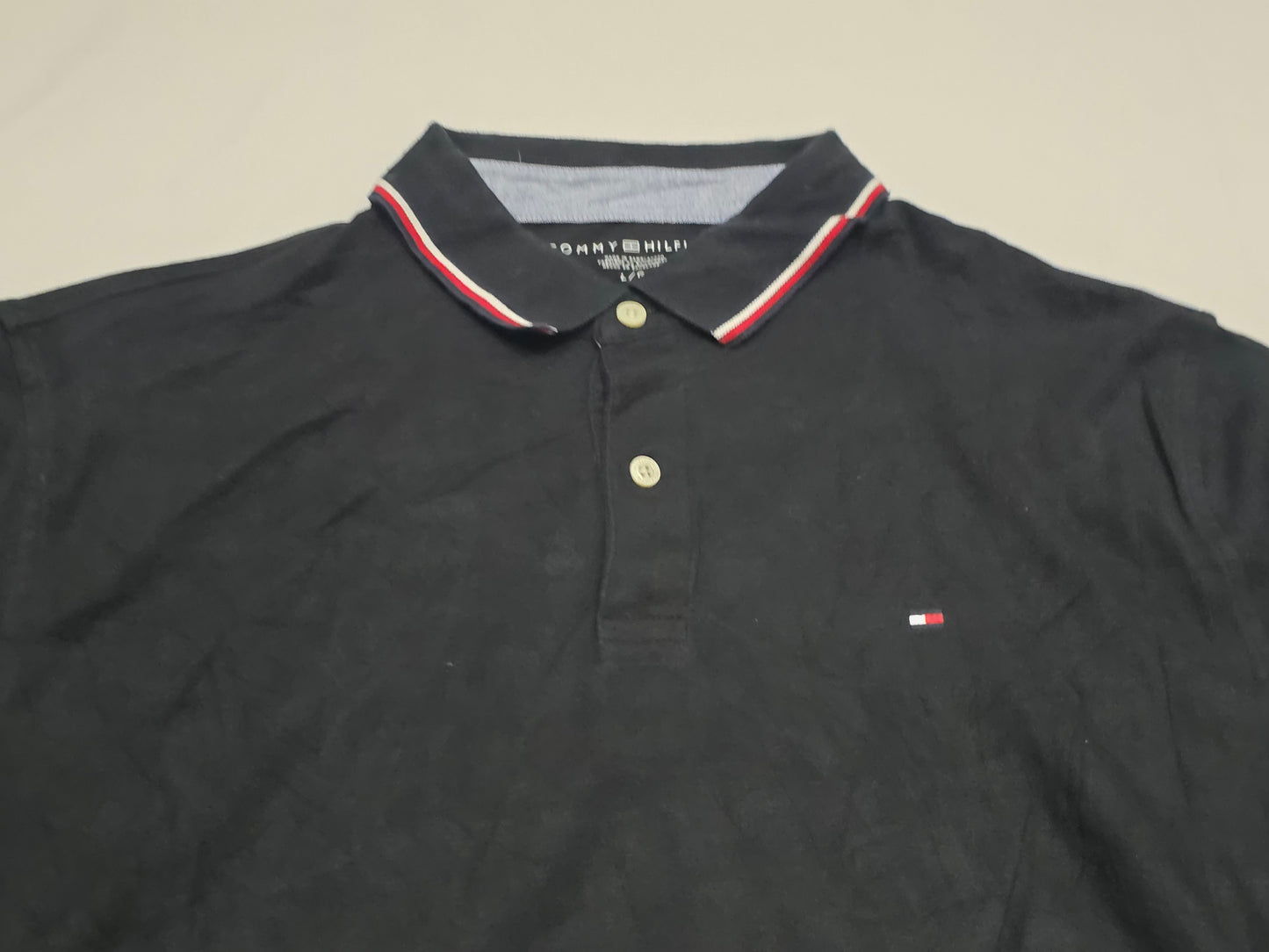 Playera Polo Tommy Hilfiger Grande L Negra