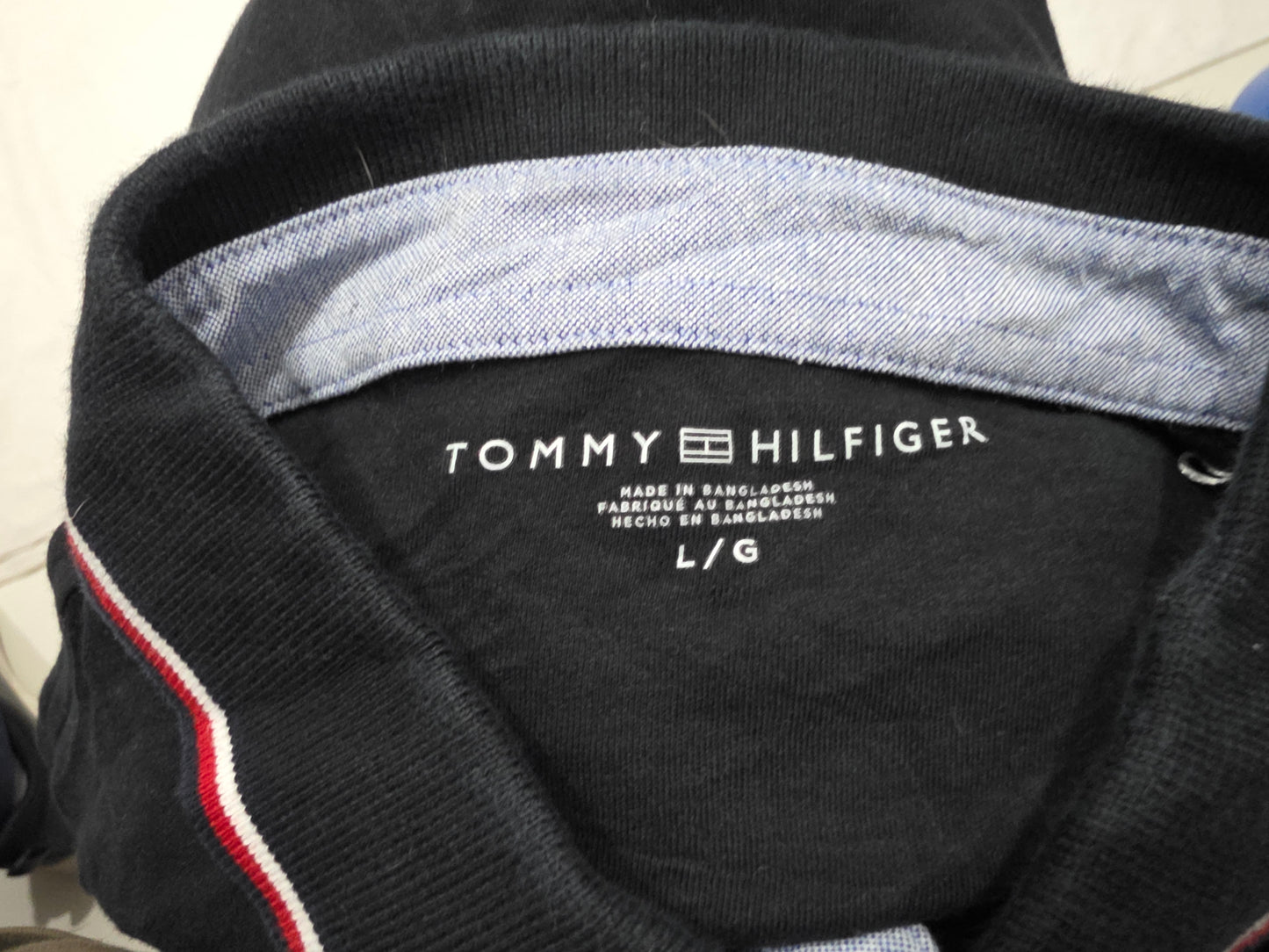 Playera Polo Tommy Hilfiger Grande L Negra