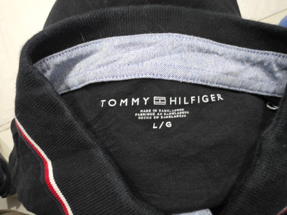 Playera Polo Tommy Hilfiger Grande L Negra