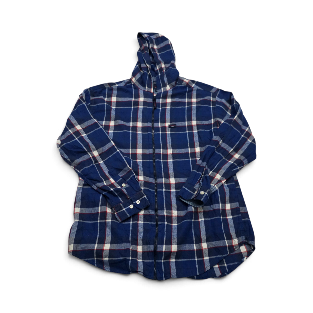 Camisa Con Gorro Y Cierre Tommy Hilfiger Grande L Azul