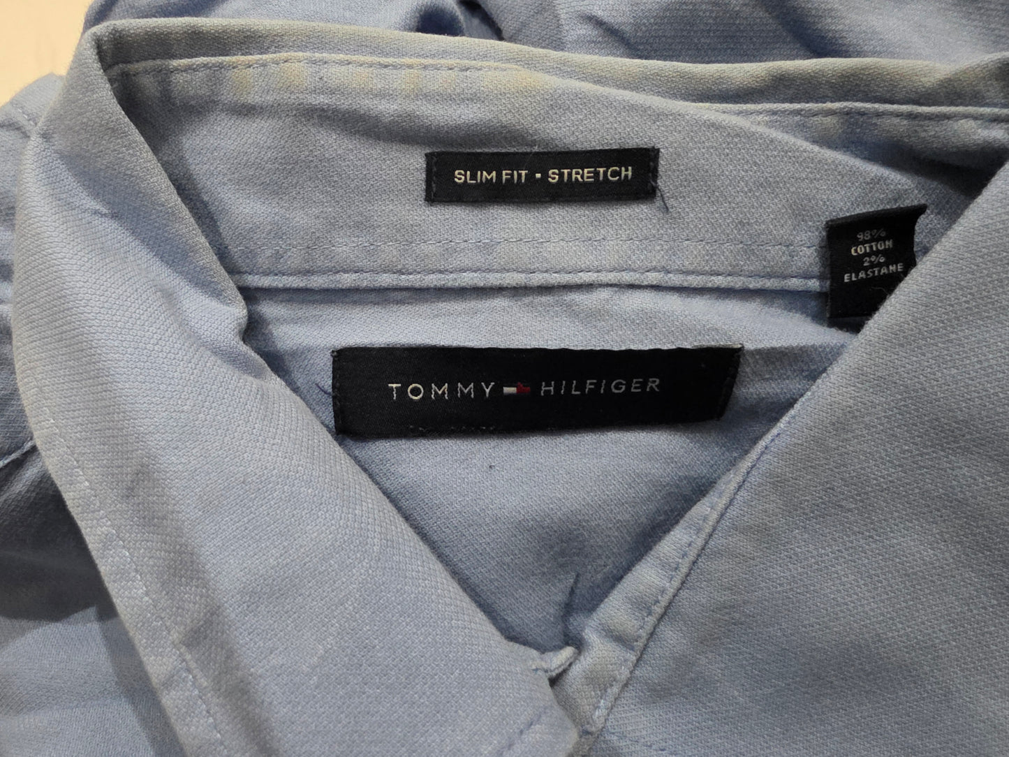 Camisa Tommy Hilfiger Xgrande Xl Azul Re