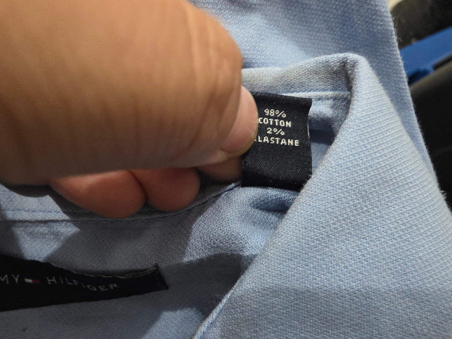 Camisa Tommy Hilfiger Xgrande Xl Azul Re