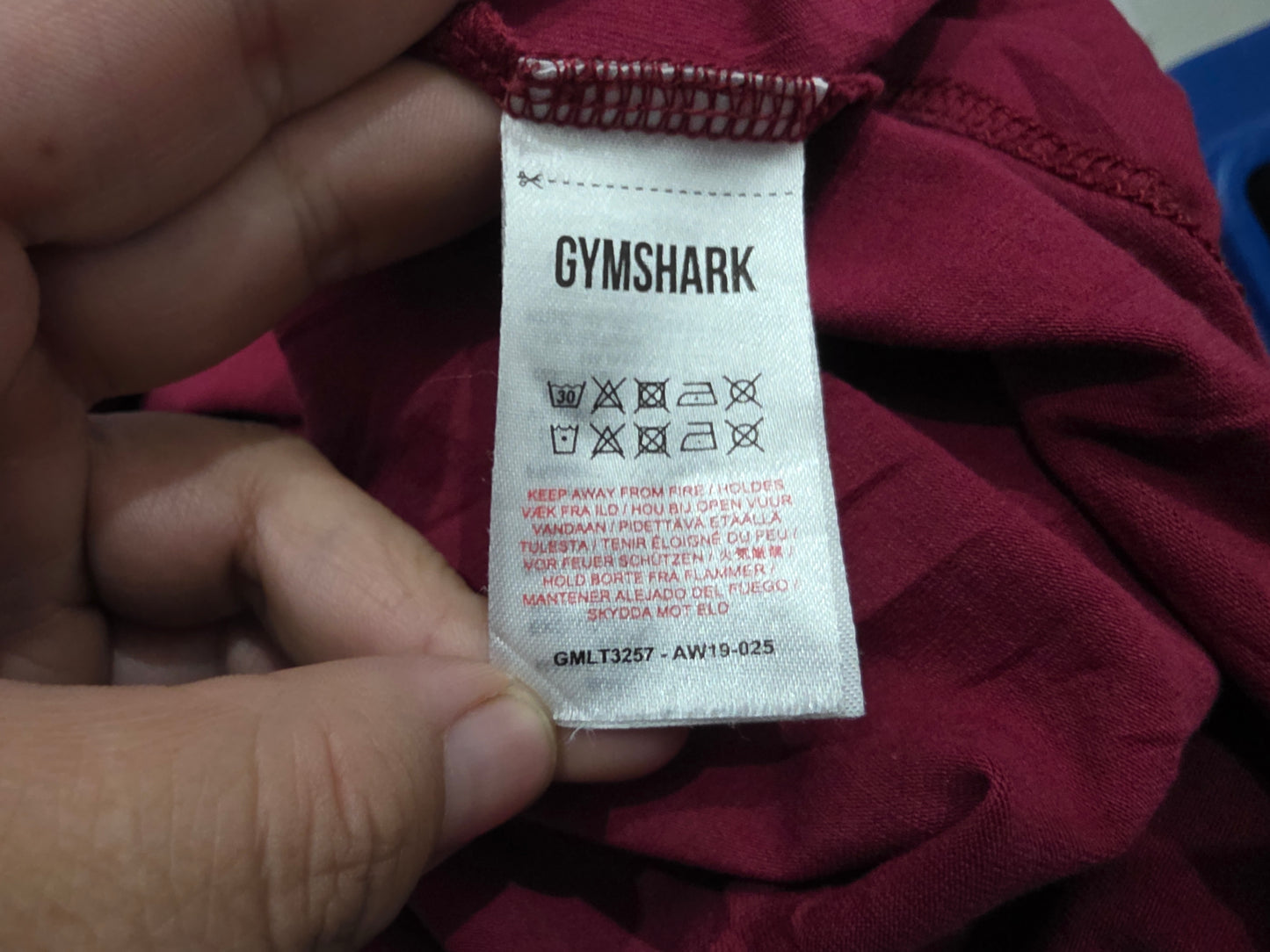 Playera Gymshark Grande L Vino Manga Larga