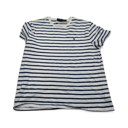Playera Ralph Lauren Grande L Blanco Lineas Azules