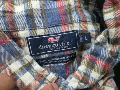 Camisa Vineyard Vines Grande L Azul Cuadro Franela