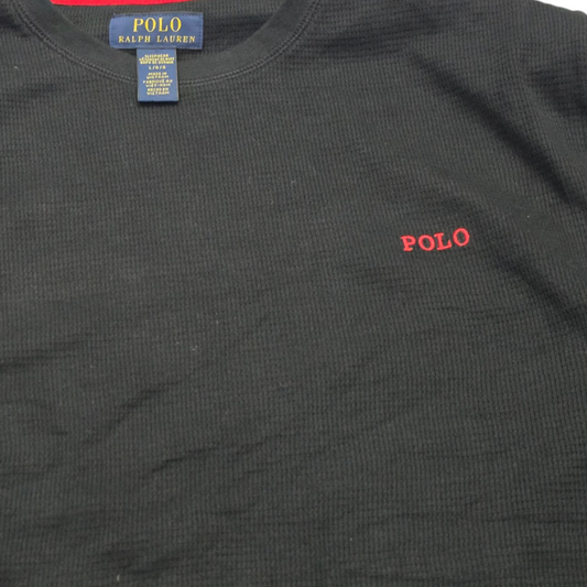 Playera Ralph Lauren Grande L Negra Manga Larga