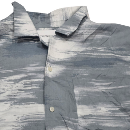 Camisa Calvin Klein Grande L Azul Grisaceo Manga Corta