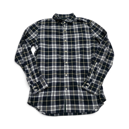 Camisa Banana Republic Grande L Cuadro Azul Y Verde