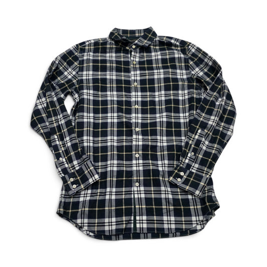 Camisa Banana Republic Grande L Cuadro Azul Y Verde