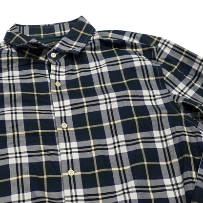 Camisa Banana Republic Grande L Cuadro Azul Y Verde