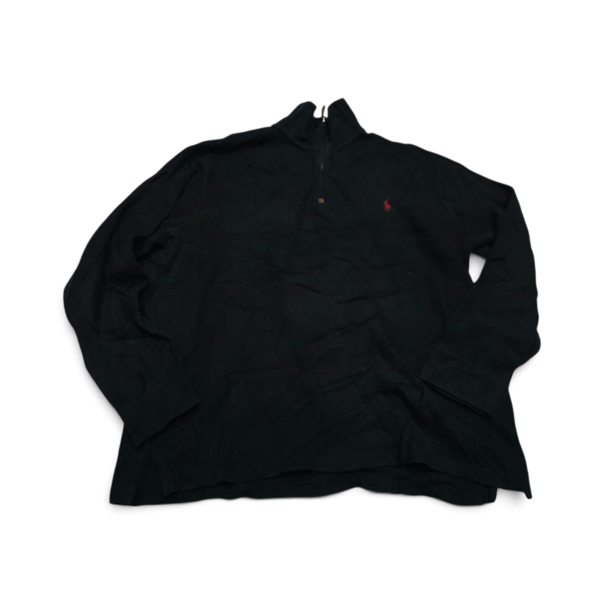 Sueter Ralph Lauren Xgrande Xl Negro Pony Rojo Cierre Corto