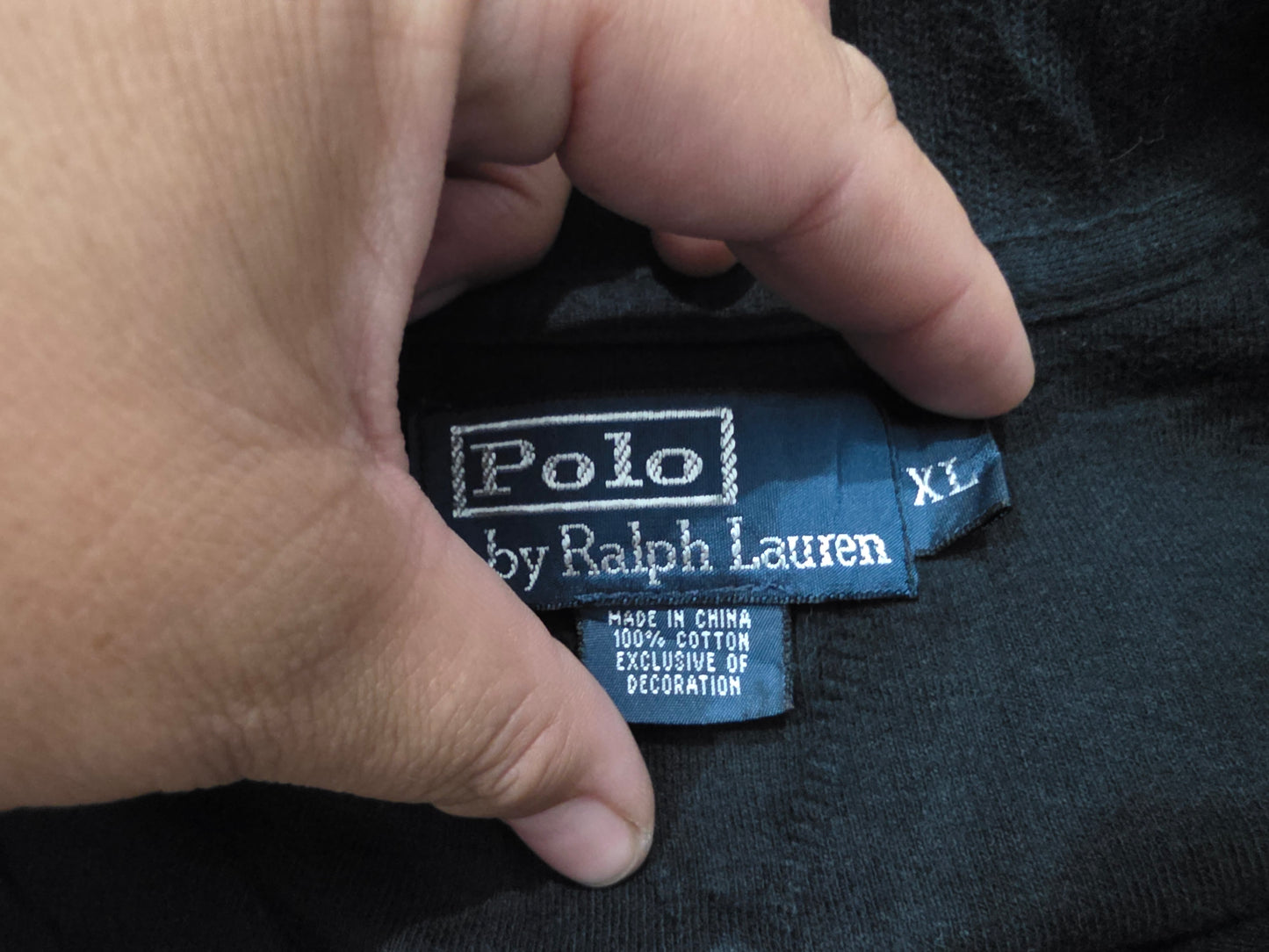 Sueter Ralph Lauren Xgrande Xl Negro Pony Rojo Cierre Corto
