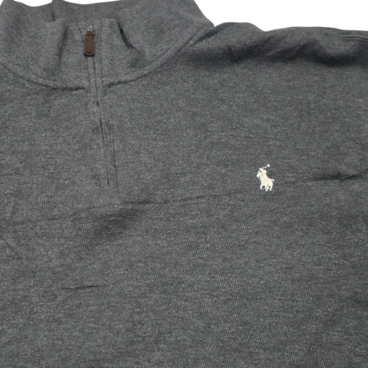 Sueter Ralph Lauren Xgrande Xl Gris Pony Blanco