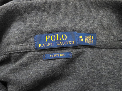 Sueter Ralph Lauren Xgrande Xl Gris Pony Blanco