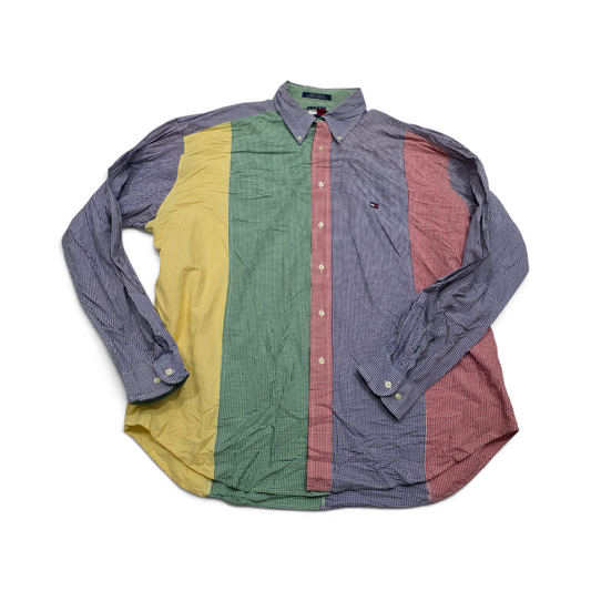 Camisa Tommy Hilfiger Xgrande Xl Cuadro Colores Vintage