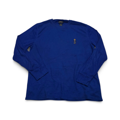 Playera Ralph Lauren Xgrande Xl Azul Oso Manga Larga