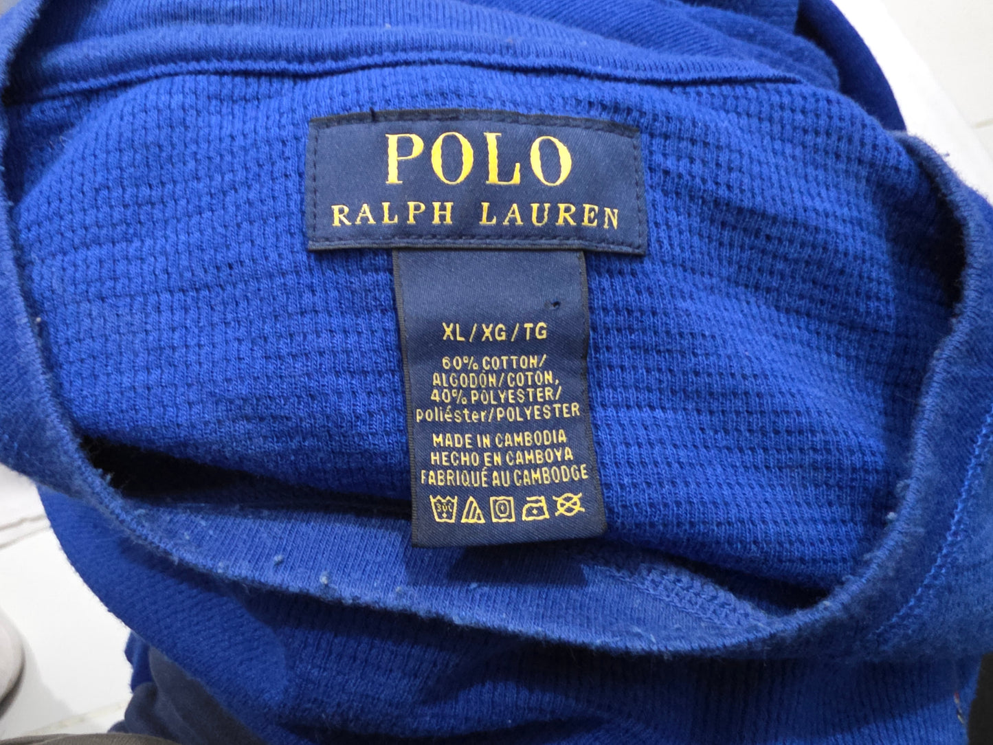Playera Ralph Lauren Xgrande Xl Azul Oso Manga Larga