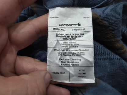 Camisa Carhartt Xgrande Xl Cuadro Azul Franela