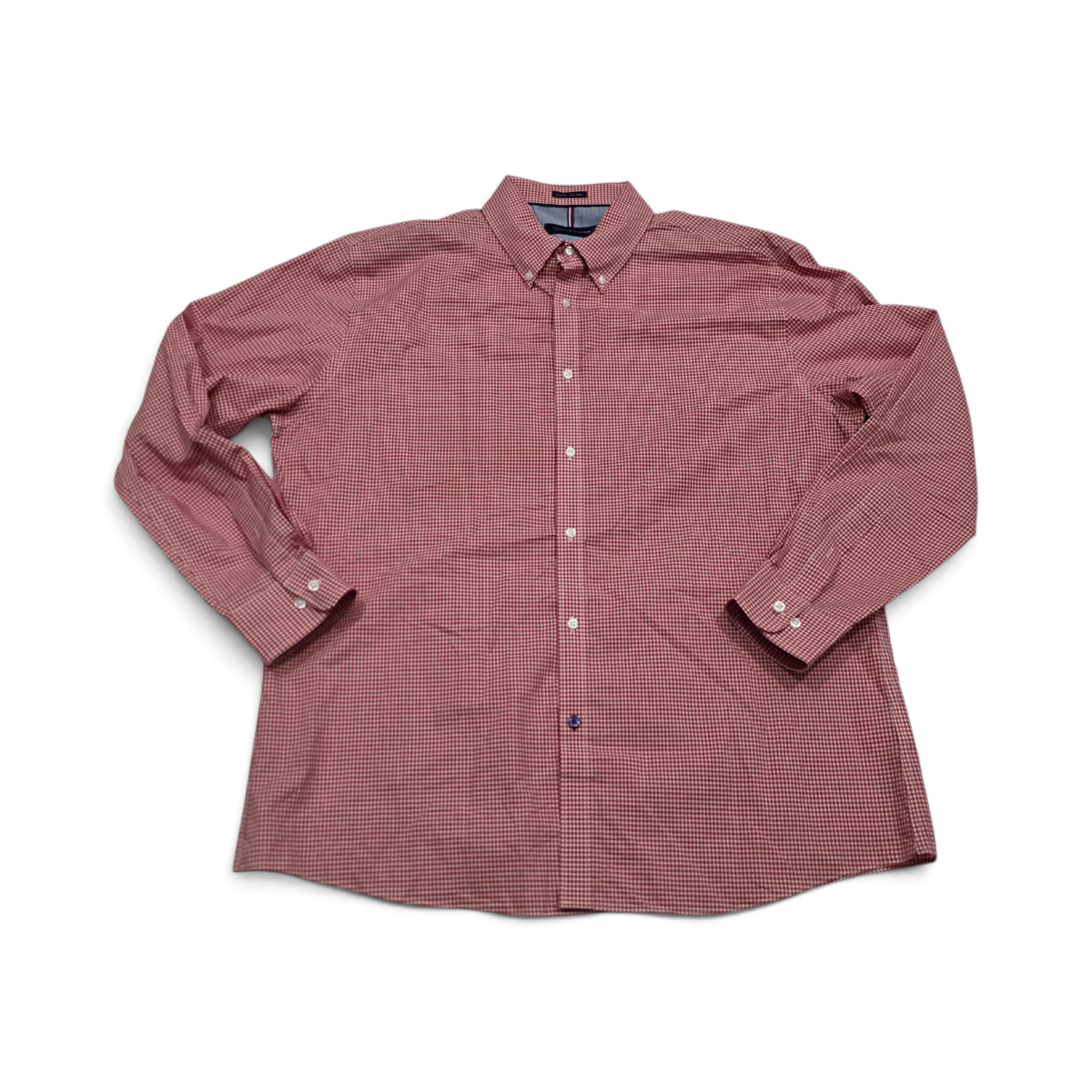 Camisa Tommy Hilfiger Xgreande Xl Cuadro Rojo Y Blanco