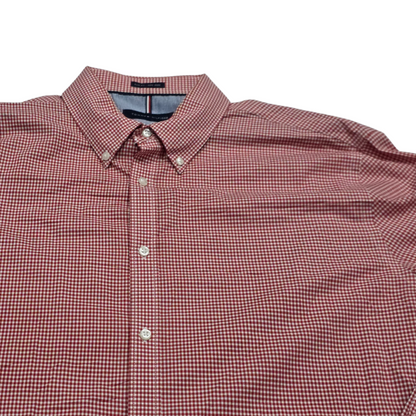 Camisa Tommy Hilfiger Xgreande Xl Cuadro Rojo Y Blanco