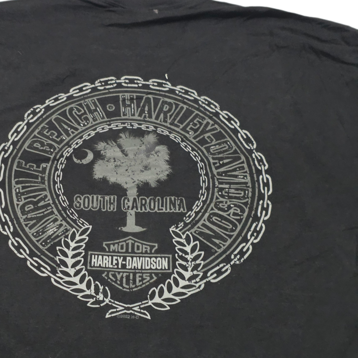 Playera Harley Davidson Calavera South Carolina 2xl Negro