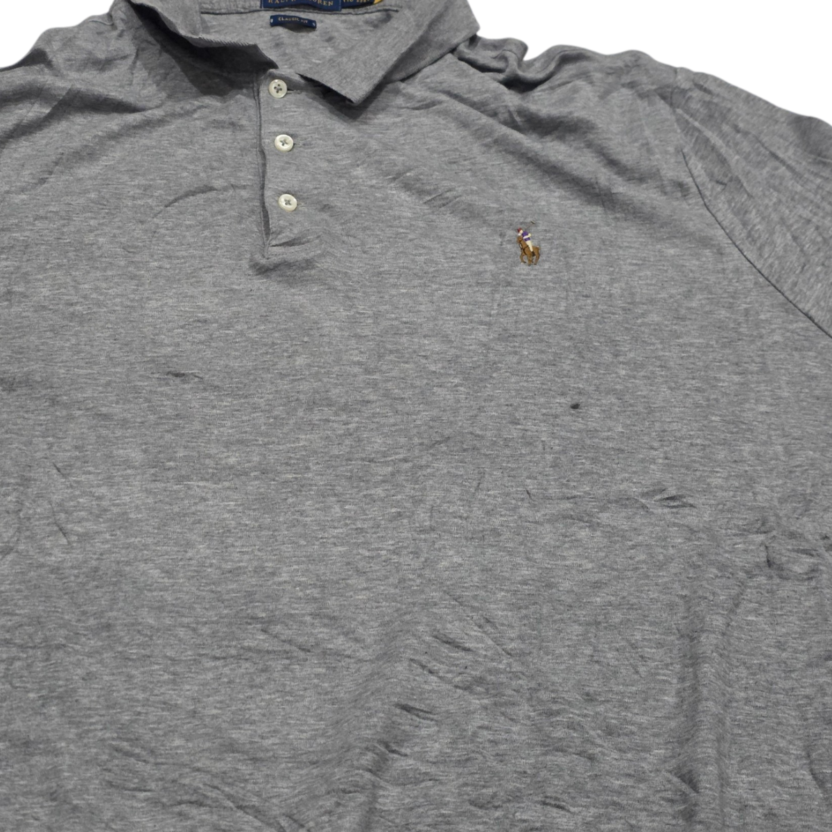 Playera Polo Ralph Lauren 2xl Gris Pony Colores