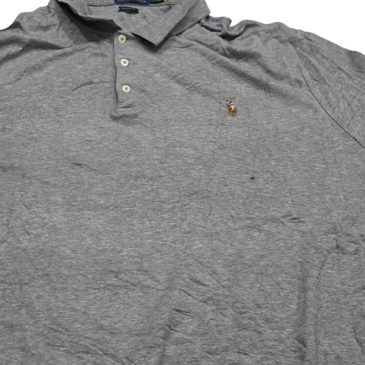 Playera Polo Ralph Lauren 2xl Gris Pony Colores