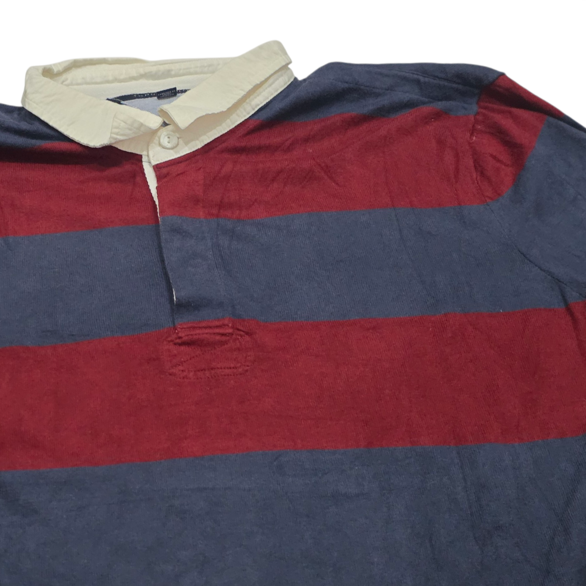 Playera Tommy Hilfiger Polo Tipo Rugby 2xl Azul Y Vino