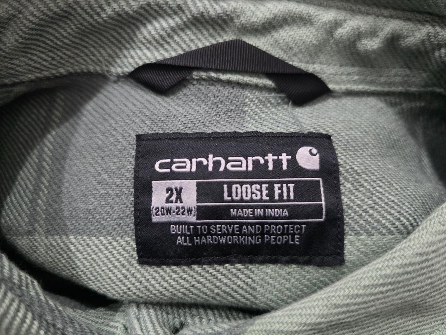 Camisa Franela De Mujer Carhartt 2xl Cuadro Verde