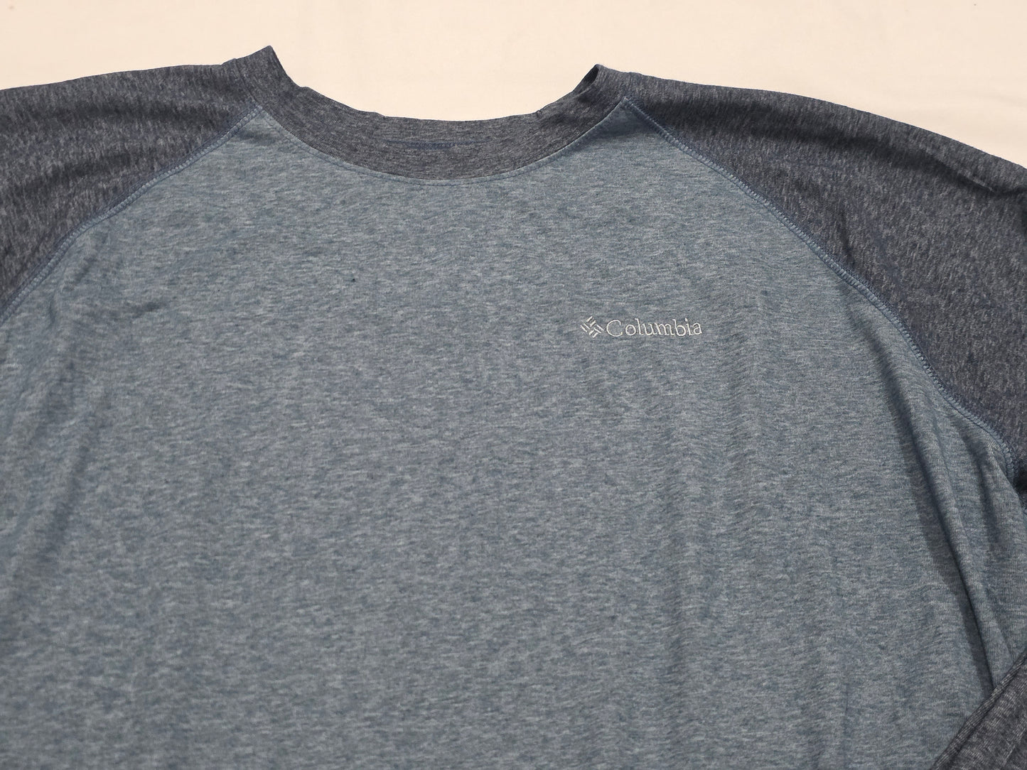Playera Columbia 2xl Azul Manga Larga