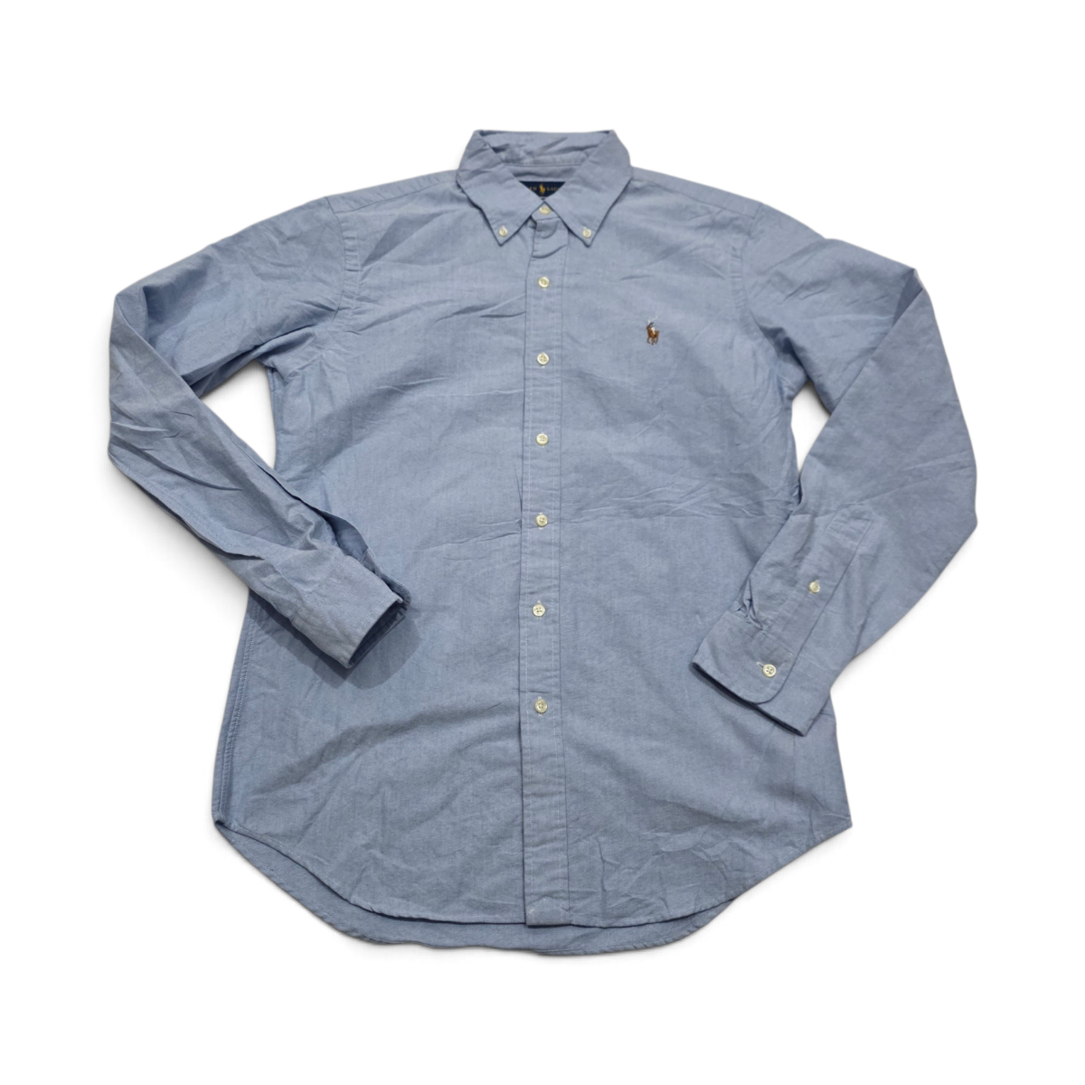 Camisa Ralph Lauren Chico S Azul Claro Pony Colores