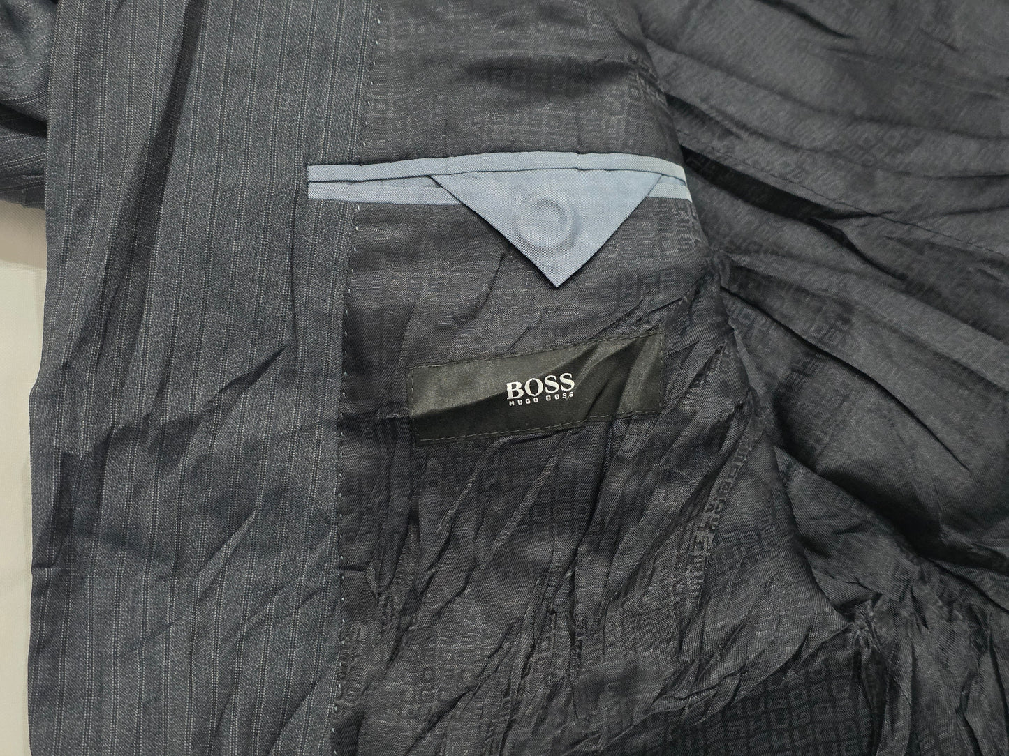 Saco Hugo Boss 42r Gris Oscuro Lineas