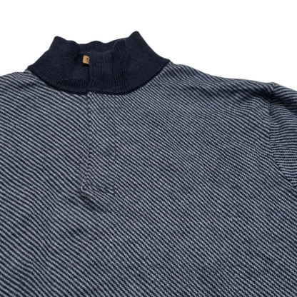 Sueter Vineyard Vines Grande L Azul Cierre Corto Lana Merino