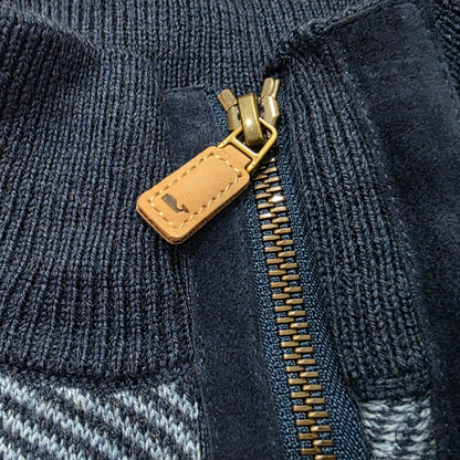 Sueter Vineyard Vines Grande L Azul Cierre Corto Lana Merino