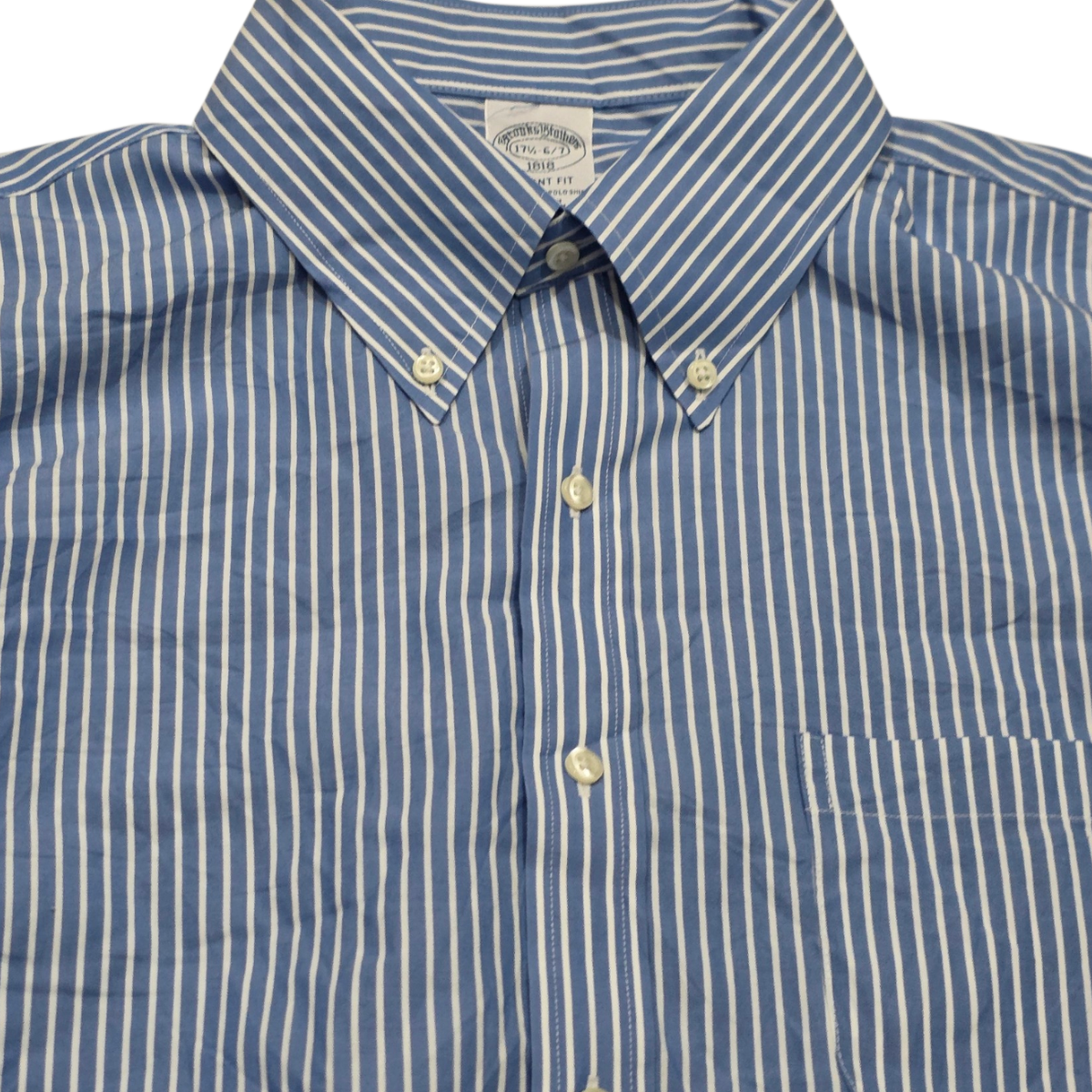 Camisa Brooks Brothers Xgrande Xl Azul Claro Lineas