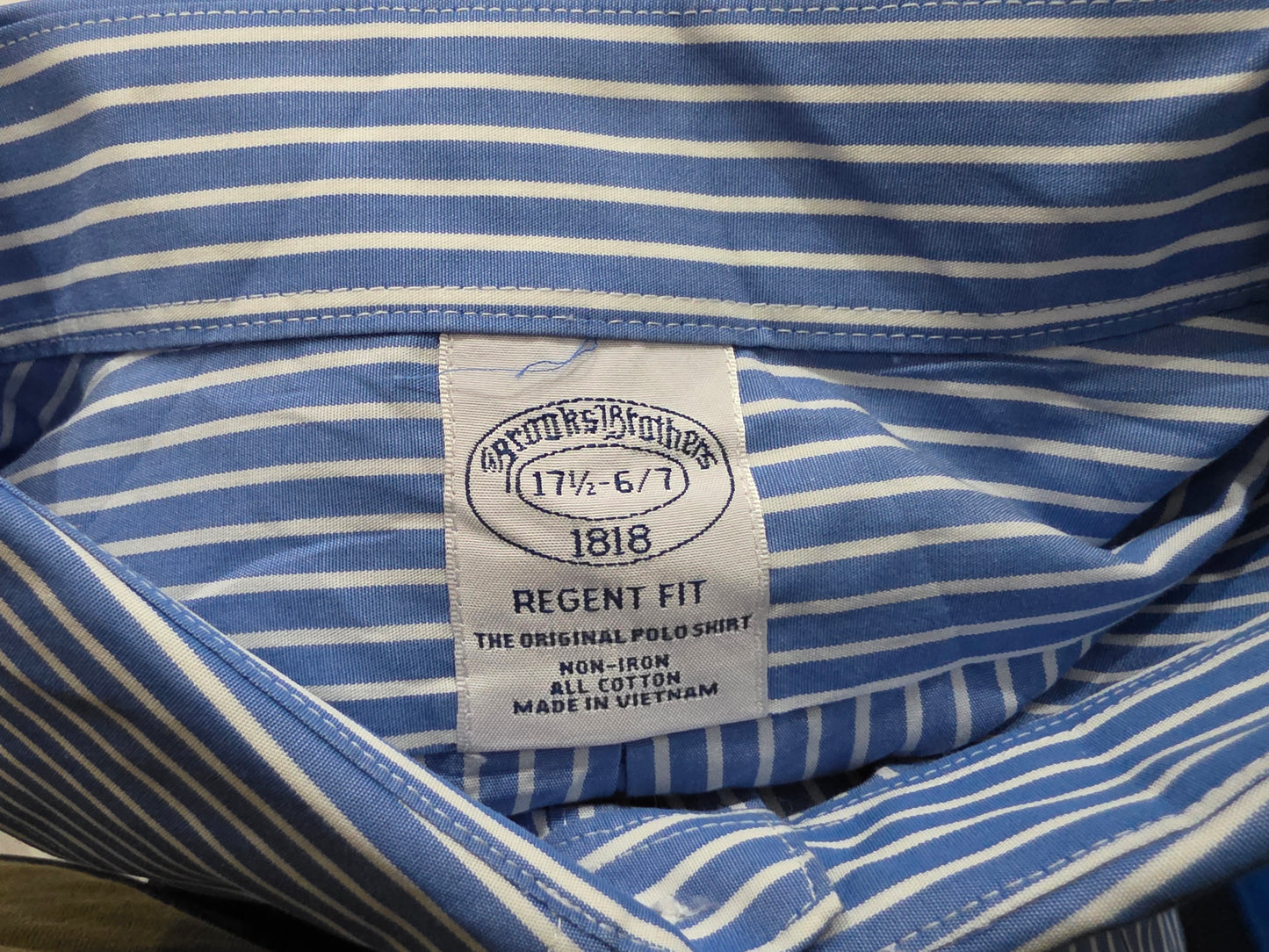 Camisa Brooks Brothers Xgrande Xl Azul Claro Lineas