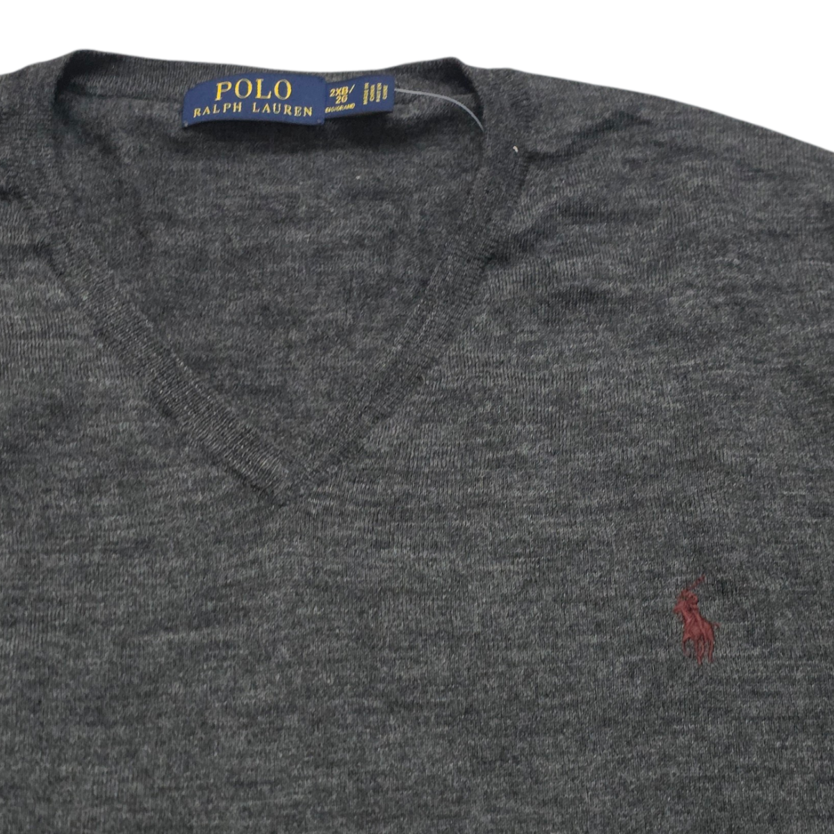Sueter Ralph Lauren 2xbig Gris Delgado