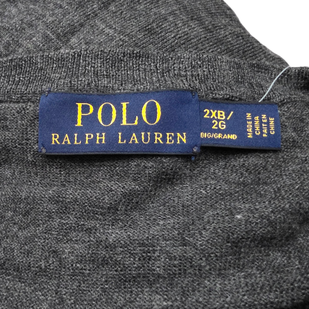 Sueter Ralph Lauren 2xbig Gris Delgado