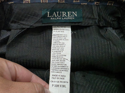 Pantalon Vestir Recto Ralph Lauren 32x30 Gris Oscuro