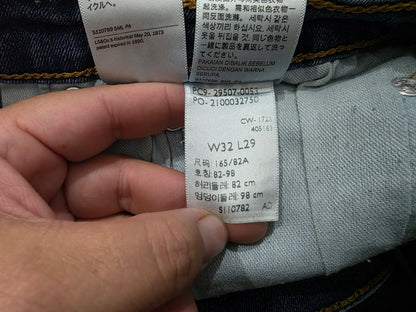 Pantalon Recto Levis 502 32x29 Azul