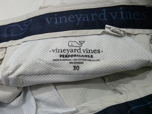 Bermuda Vineyard Vines Performance Talla 30 Beige Oscuro