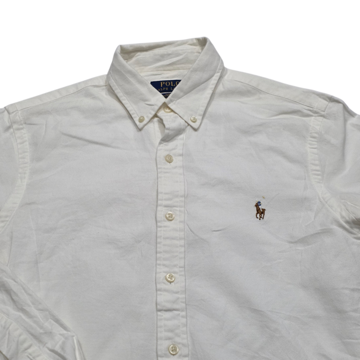 Camisa Slimfit Ralph Lauren Chico S Blanco Pony Colores
