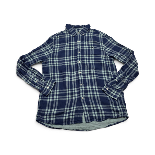 Camisa Vineyard Vines Mediana M Cuadro Azul Y Verde Franela
