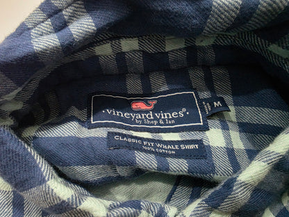 Camisa Vineyard Vines Mediana M Cuadro Azul Y Verde Franela