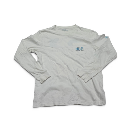 Playera Manga Larga Vineyard Vines Mediana M Blanca Yeti