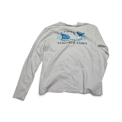 Playera Manga Larga Vineyard Vines Mediana M Blanca Yeti