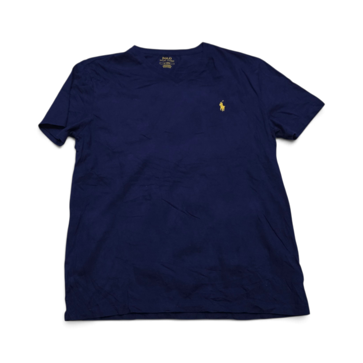 Playera Ralph Lauren Mediana M Azul Pony Amarillo