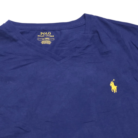 Playera Ralph Lauren Mediana M Azul Pony Amarillo