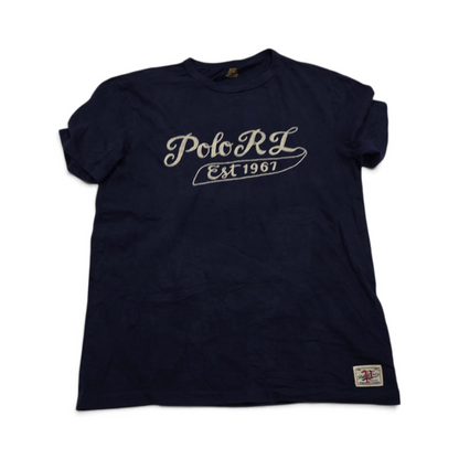 Playera Ralph Lauren Mediana M Azul Letras Bordadas